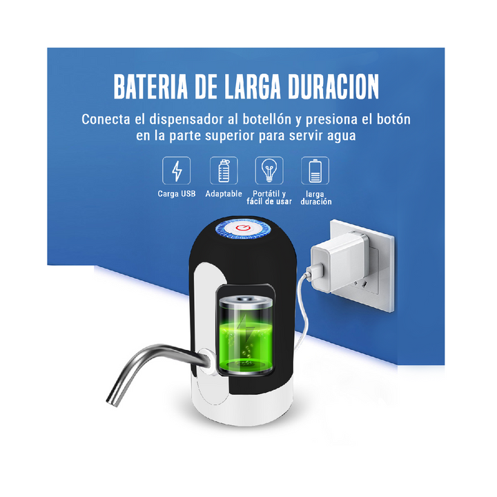 DISPENSADOR DE AGUA ELECTRICO RECARGABLE