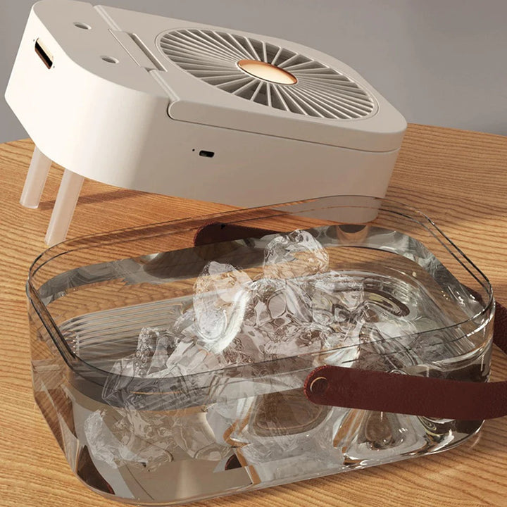 Refrescador de Aire USB: Ventilador Humidificador Doble Pulveriza